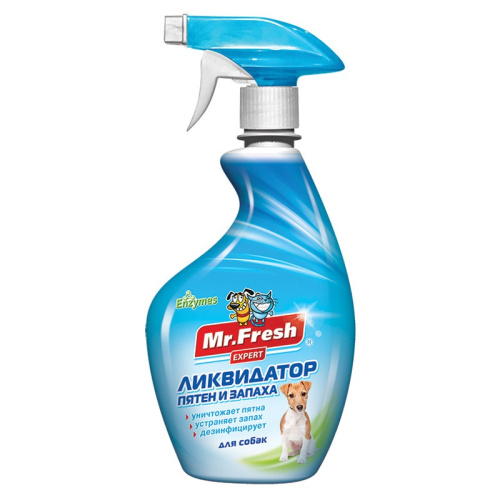 Mr.Fresh Expert 3в1 спрей ликвидатор пятен и запаха от собак - 500 мл удаление пятен Россия 1 уп. х 1 шт. х 1.2 кг