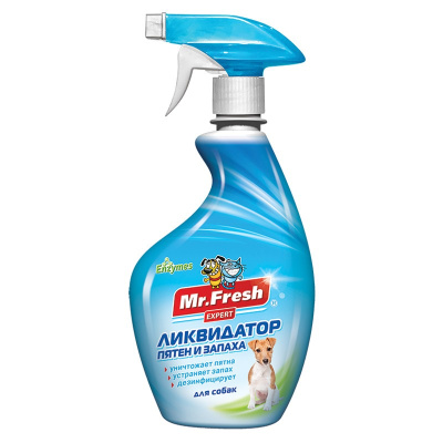 Mr.Fresh Expert 3в1 спрей ликвидатор пятен и запаха от собак - 500 мл удаление пятен Россия 1 уп. х 1 шт. х 1.2 кг