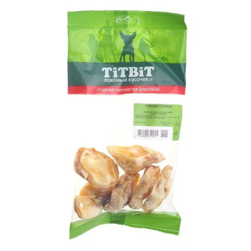 Titbit лакомство Ракушки говяжьи для собак - 62 г для взрослых для всех пород Россия 1 уп. х 1 шт. х 0.062 кг