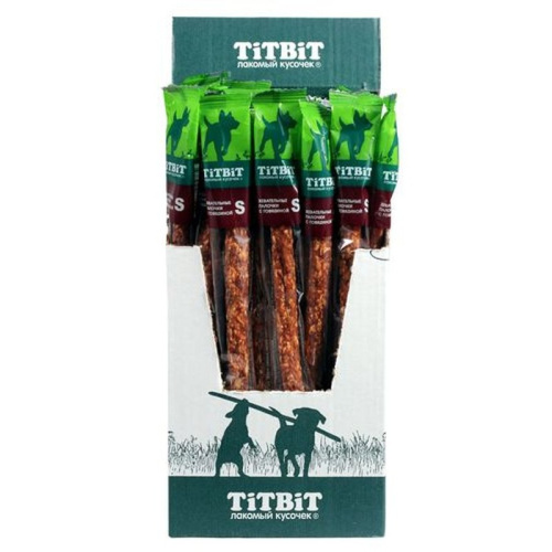 Titbit лакомство Жевательные палочки S для собак, с говядиной - 10 г для взрослых для всех пород Россия 1 уп. х 1 шт. х 0.01 кг