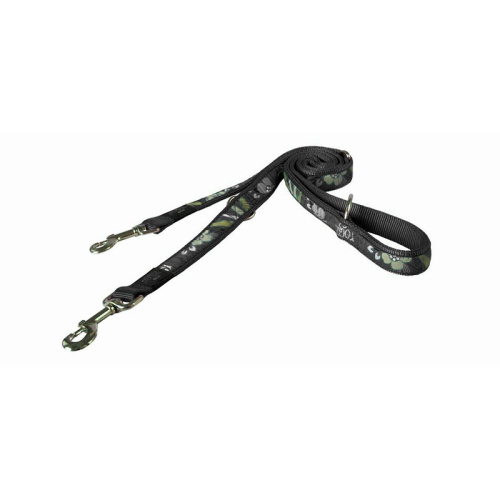 Rogz поводок-перестежка для собак крупных пород размер L серия Fancy Dress. Длина до 160 см черный, белый премиум для всех возрастов l ЮАР 1 уп. х 1 шт. х 0.22 кг