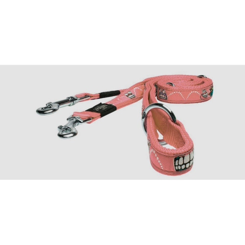 Rogz поводок-перестежка для собак крупных пород серии Fancy Dress - максимальная длина 160 см (цвет черный/серый) премиум для всех возрастов l ЮАР 1 уп. х 1 шт. х 0.22 кг