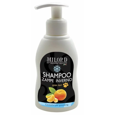 Milord Shampoo Zampe Inverno шампунь "Зимний" для собак для мытья лап - 200 мл уход за лапами для всех возрастов для всех пород Италия 1 уп. х 1 шт. х 0.2 кг