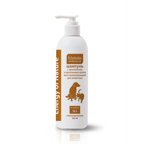 Шампунь Пчелодар с прополисом и протеинами шелка - 350 мл уход за шерстью Россия 1 уп. х 1 шт. х 0.35 кг
