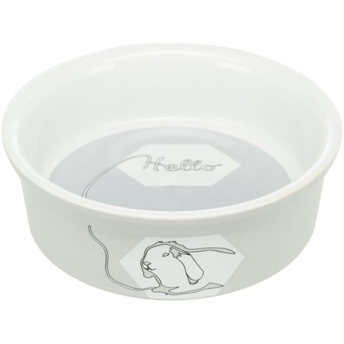 Trixie миска "Комический кролик" для грызунов, керамика - 240 мл, ф 11 см для всех возрастов Китай 1 уп. х 1 шт. х 0.09 кг