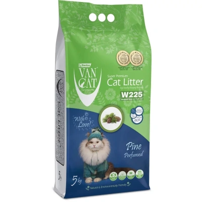 Van Cat Pine наполнитель для кошек, 100% натуральный, комкующийся, без пыли, с ароматом соснового леса- 5 кг супер премиум Турция 1 уп. х 1 шт. х 5 кг