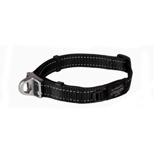 Rogz ошейник для собаки крупных пород размер ХL с магнитной застяжкой и эластичной вставкой для безопасного экстренного снятия, 420-660 мм (обхват шеи),  при необходимости увеличение обьема до 14 см, черный премиум для всех возрастов xl Китай 1 уп. х 1 шт