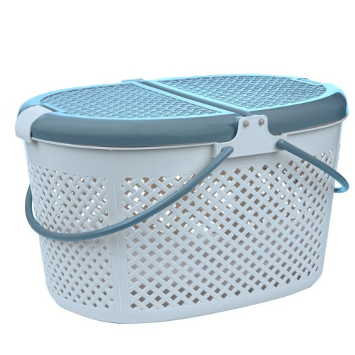 Triol переноска овальная для животных "Лукошко", голубая / Triol 470х340х280 мм для всех возрастов Россия 1 уп. х 1 шт. х 1.133 кг