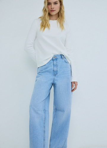 Джинсы Balloon со средней посадкой, Голубой