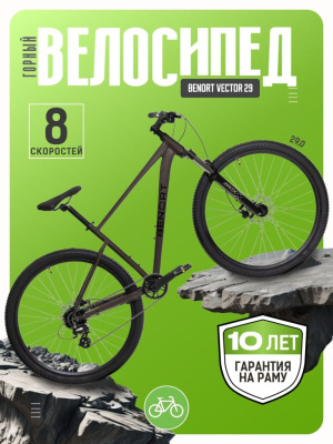 Горный велосипед Benort Vector 29, год 2026, цвет Серый, ростовка 19