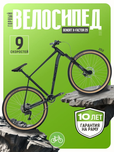 Горный велосипед Benort X-Factor 29, год 2026, цвет Черный, ростовка 21