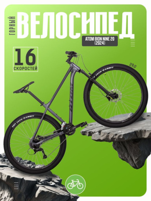 Горный велосипед Atom Bion Nine 20, год 2024, цвет Серый, ростовка 20