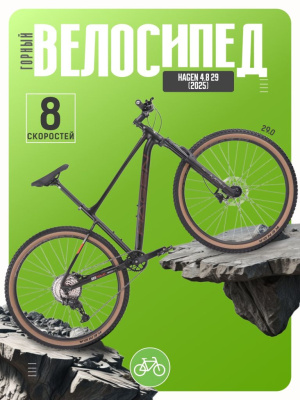 Горный велосипед Hagen 4.8 29, год 2025, цвет Черный, ростовка 18