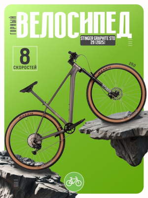 Горный велосипед Stinger Graphite STD 29, год 2025, цвет Серый, ростовка 18