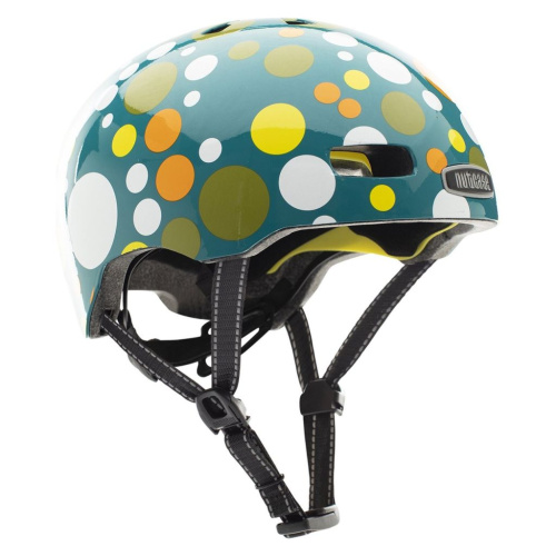 Nutcase Шлем защитный Nutcase Street Polka Face, цвет Синий-Оранжевый, ростовка S