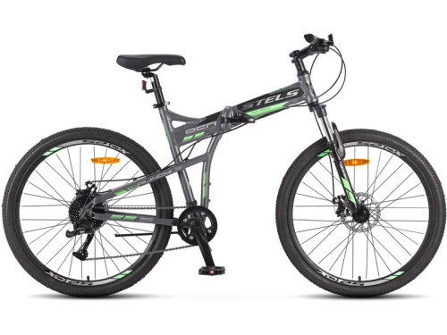 Складной велосипед Stels Launch 950 26 MD, год 2025, цвет Серый-Зеленый, ростовка 17.5