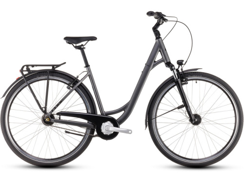 Женский велосипед Cube Town One Easy Entry, год 2025, цвет Серый-Черный, ростовка 18