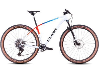 Горный велосипед Cube Reaction C:62 SLX Teamline, год 2025, цвет Белый-Синий, ростовка 18
