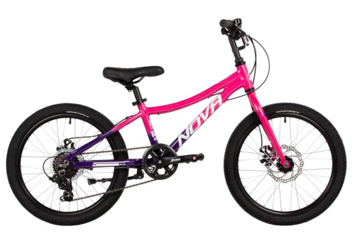Детский велосипед Novatrack Katrina 20 Disc, год 2025, цвет Красный-Фиолетовый