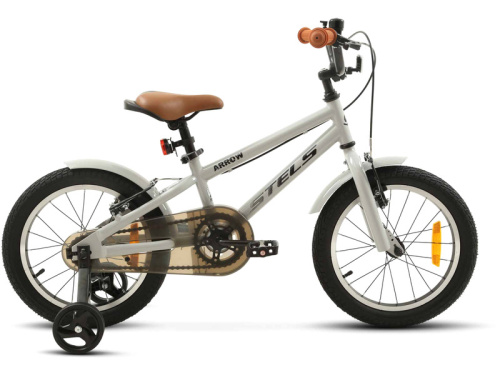 Детский велосипед Stels Arrow 16, год 2026, цвет Серый