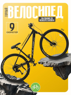 Горный велосипед Falcon Bike 29 Resolute 3.0, год 2024, цвет Черный, ростовка 18