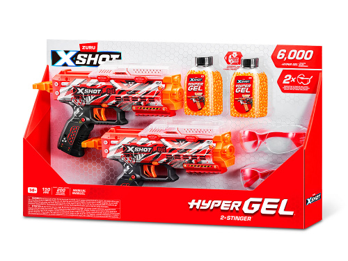 36742 Игровой набор ZURU X-Shot HYPERGEL: Стингер (бластер, 6000 снарядов-гранул, защитные очки)