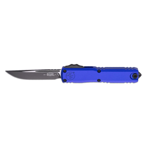 Автоматический нож Microtech Ultratech ZBP Gen III S/E, сталь M390MK, рукоять алюминий, синий/черный