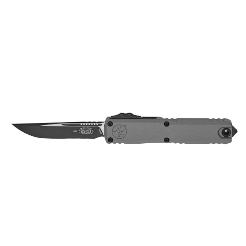 Автоматический нож Microtech Ultratech ZBP Gen III S/E, сталь M390MK, рукоять алюминий, серый/черный