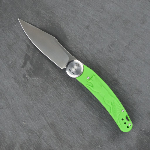 Складной нож Перемен Лисичка, сталь 8Cr14MoV, рукоять FRN, зеленый