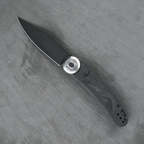 Складной нож Перемен Лисичка BW, сталь 8Cr14MoV, рукоять FRN, черный