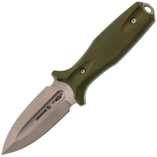 Тактический нож N.C.Custom Grave 2.0, сталь AUS-8, рукоять Elastron olive