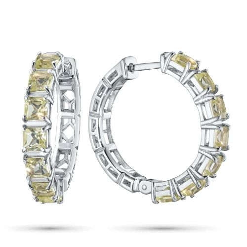 Серьги из серебра с цитринами э0620сг01260360