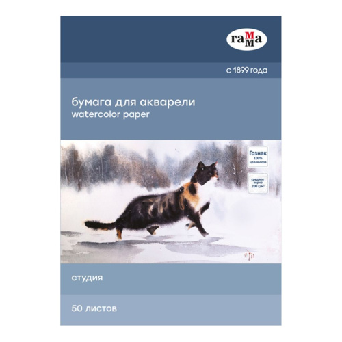 Папка для акварели Гамма "Студия" 50 л 200 г, среднее зерно