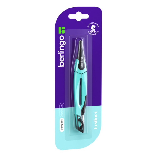 Циркуль Berlingo "Instinct" металлический, 135 мм, мятный, блистер