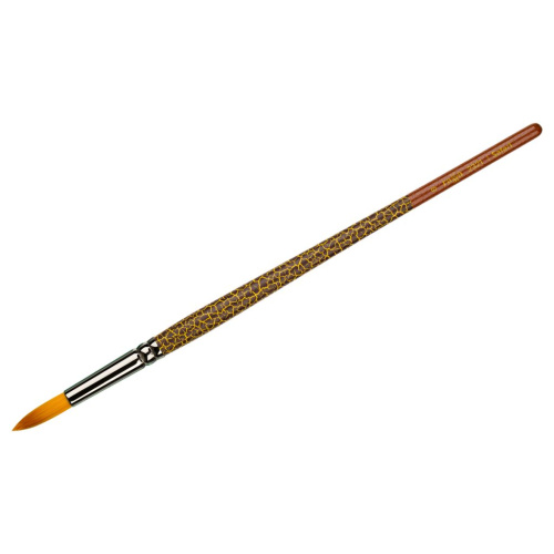 Кисть синтетика №8 круглая Гамма "Safari" средняя ручка