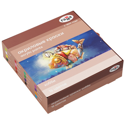 Набор акрила декоративный Гамма "Хобби" 16 цв*20 мл