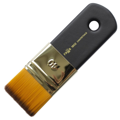 Кисть-флейц синтетика №40 Гамма, короткая ручка