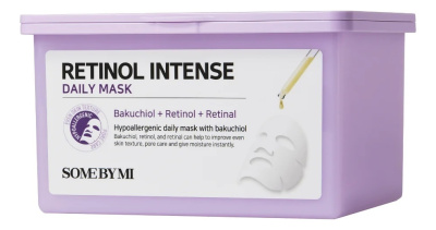 Тканевая маска для лица с ретинолом Retinol Intense Reactivating Mask 22г: Маска 30шт