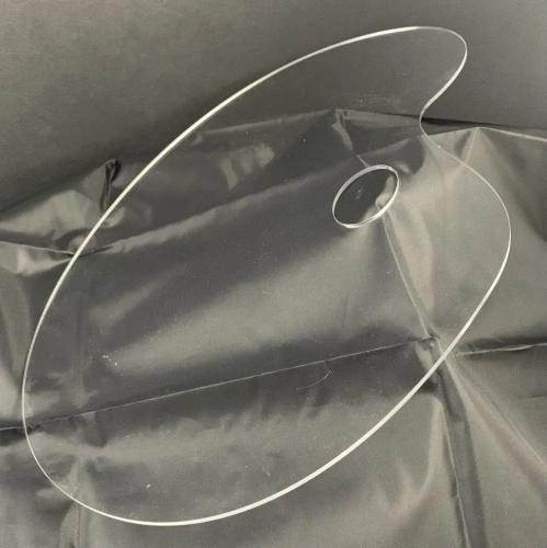 Палитра акриловая Туюкан овальная, большая, 28х40 см, прозрачное оргстекло 2 мм