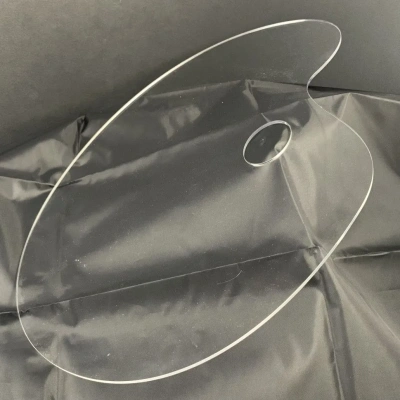 Палитра акриловая Туюкан овальная, большая, 28х40 см, прозрачное оргстекло 2 мм