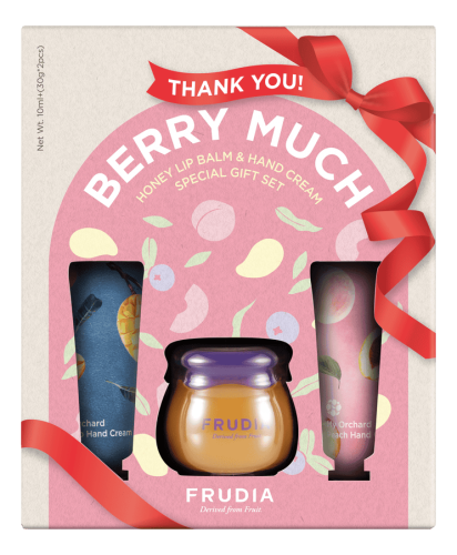 Набор Thank You Berry Much (бальзам д/губ Honey Lip Balm 10мл + крем д/рук My Orchard Mango 30г + крем д/рук My Orchard Peach 30г)