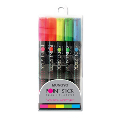 Набор мелков-текстовыделителей Mungyo 5 цв в пластиковом кейсе