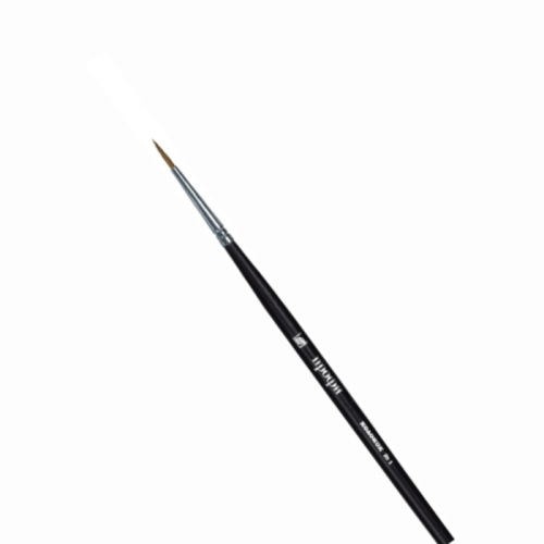 Кисть колонок №1 круглая Альбатрос "Профи" длинная ручка