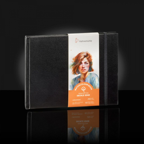 Блокнот для акварели Hahnemuhle Deckle Edge "Пейзаж" 15,3x10,3 см 30 л 250 г, 100% хлопок, среднее