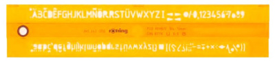 Трафарет Rotring буквенный h=5 мм