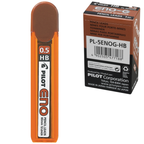 Набор грифелей для механического карандаша Pilot 12 шт 0,5 мм HB