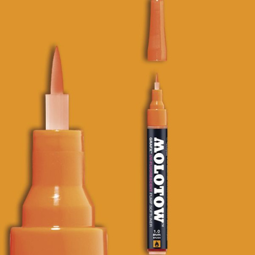 Маркер спиртовой Molotow "GRAF-X" UV 1мм Флуорисцентный Оранжевый 04