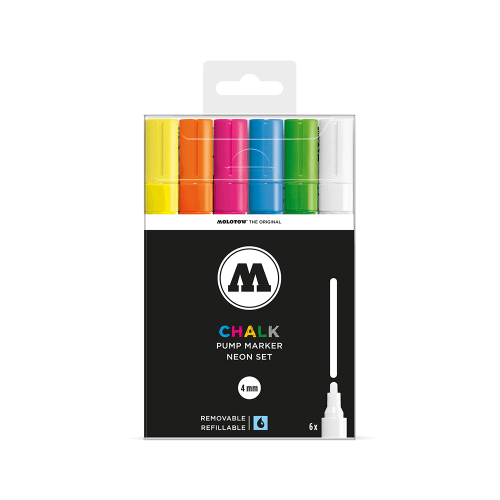 Набор маркеров Molotow "CHALK Marker Basic-Set 2" 4 мм 6 шт