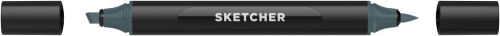 Маркер для скетчинга Molotow "Sketcher" CG535 c кистью и скошенным пером cool grey 6