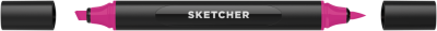 Маркер для скетчинга Molotow "Sketcher" P175 c кистью и скошенным пером deep pink